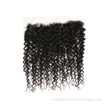 10 Inch 13X4 Super Thin Swiss Lace Thin Raw Indian Hair Jerry Curl Lace Frontal Online Vendor